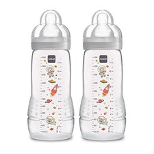 MAM Easy Active Baby Bottle 2 Pack, 11oz, BPA 2 Count Pack of 1 , Cotton