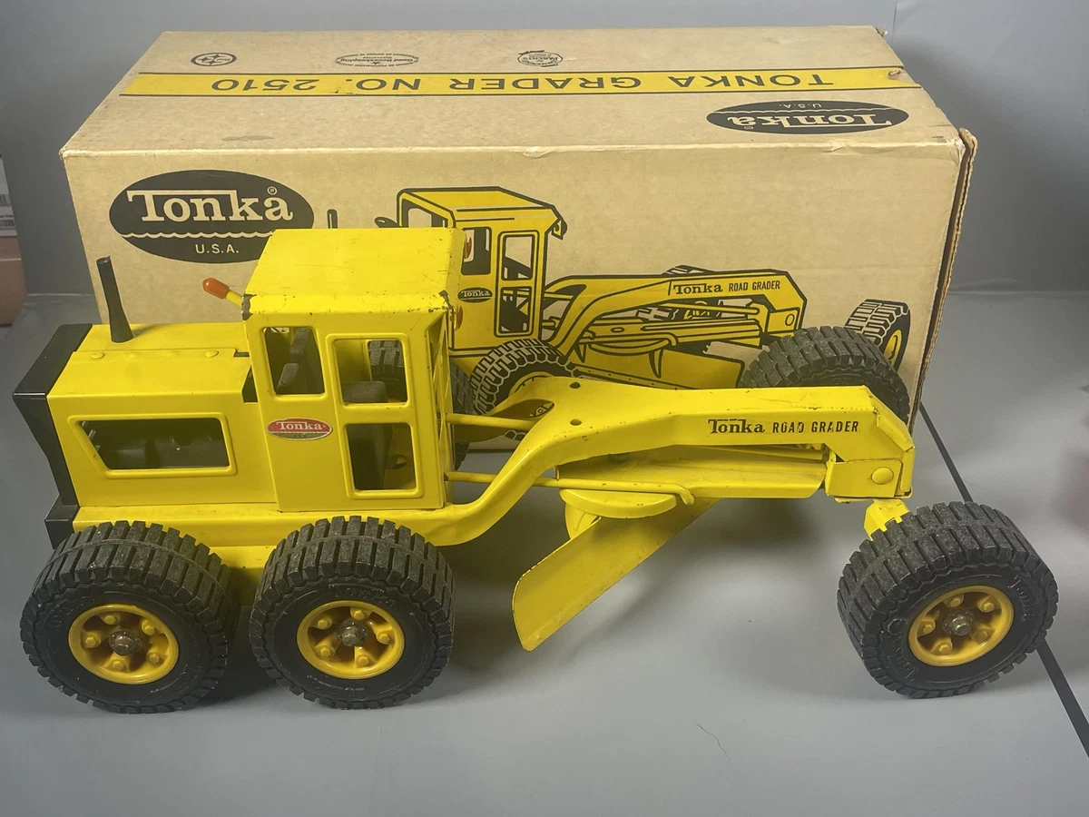 Tonka Yellow Road Grader Vintage Manufacture Diecast Construction