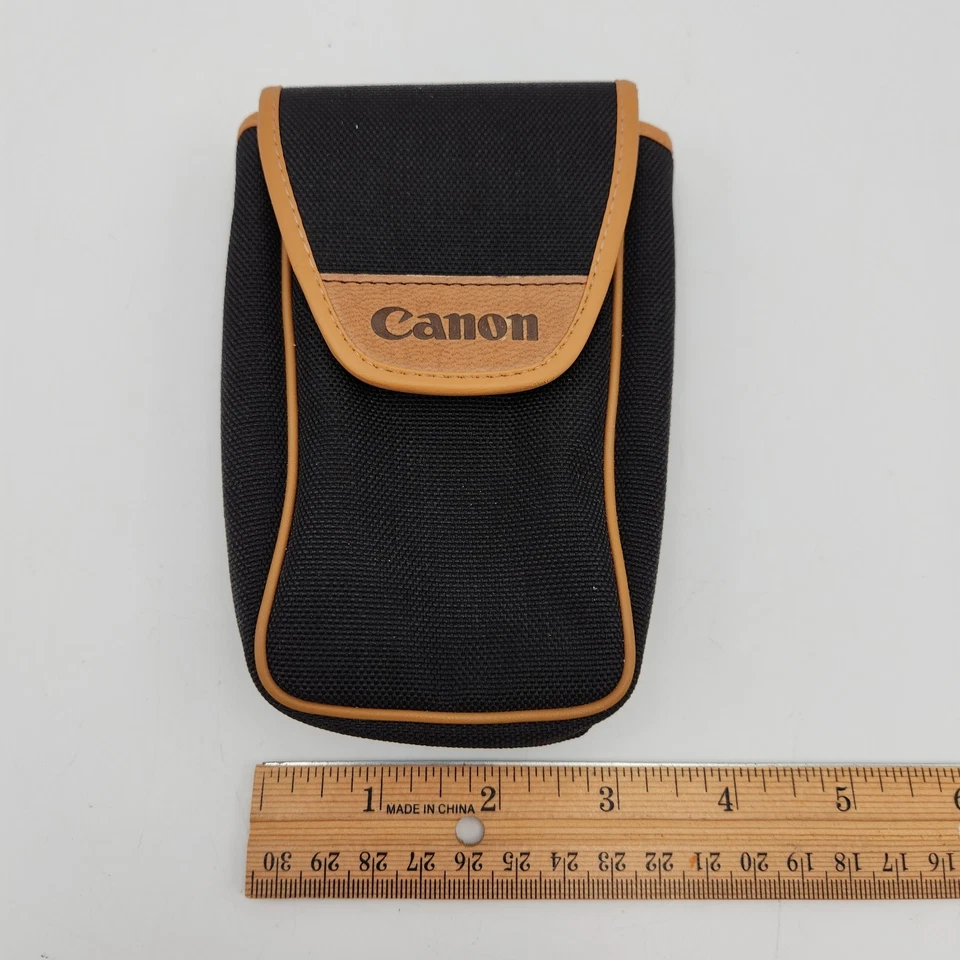 Vintage Canon Black Brown Belt Loop Carrying Case For Compact Camera Japan - Image 4 of 4