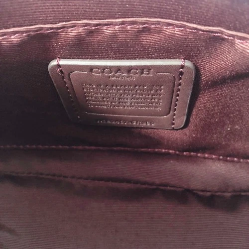 COACH Teri 2way Shoulder Bag Pink Canvas Leather Cherry Print CR290 Outlet New - Picture 9 of 16