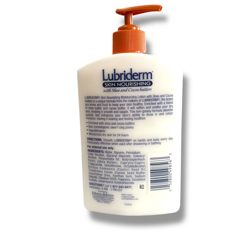 Lubriderm Skin Nourishing Moisturizing Lotion Shea Cocoa Butter 16 oz NOS - Image 3 of 4