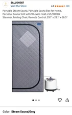 New portable steam sauna SalusHeat cloth sauna box Steam spa 