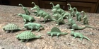 Vintage lot MARX prehistoric dinosaurs playset toys-17 green