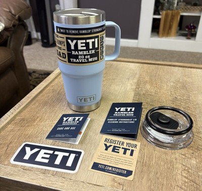 YETI Rambler 20 oz Travel Mug w/ Stronghold Lid Big Sky Blue w/ Scratch NWT  | eBay