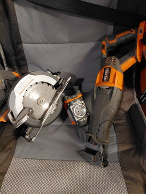 #ad RIDGID Power Tool Set Circular Saw Recip Saw Work Light Orange Black tool only $87.50