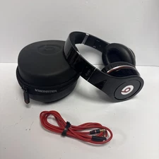 Beats by Dr. Dre Studio 1st Gen Black & Red Wired Headphones With Case TESTED