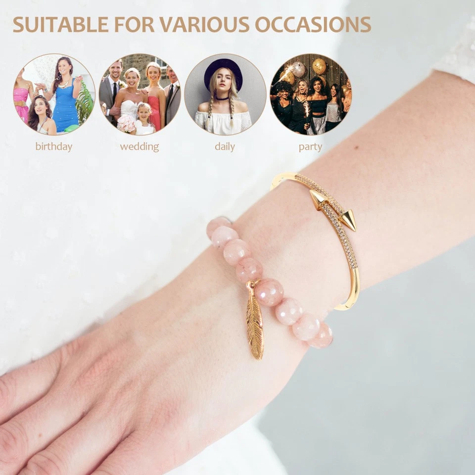 Armreifen Für Frauen Offenes Armreifarmband Hochzeitsaccessoires - Bild 2 von 4