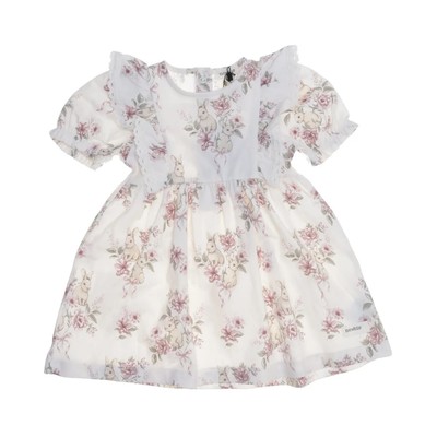 Newbie by KappAhl, Kleid, Größe: 74, Beige/Mehrfarbig, Baumwolle/Elasthan #Um0