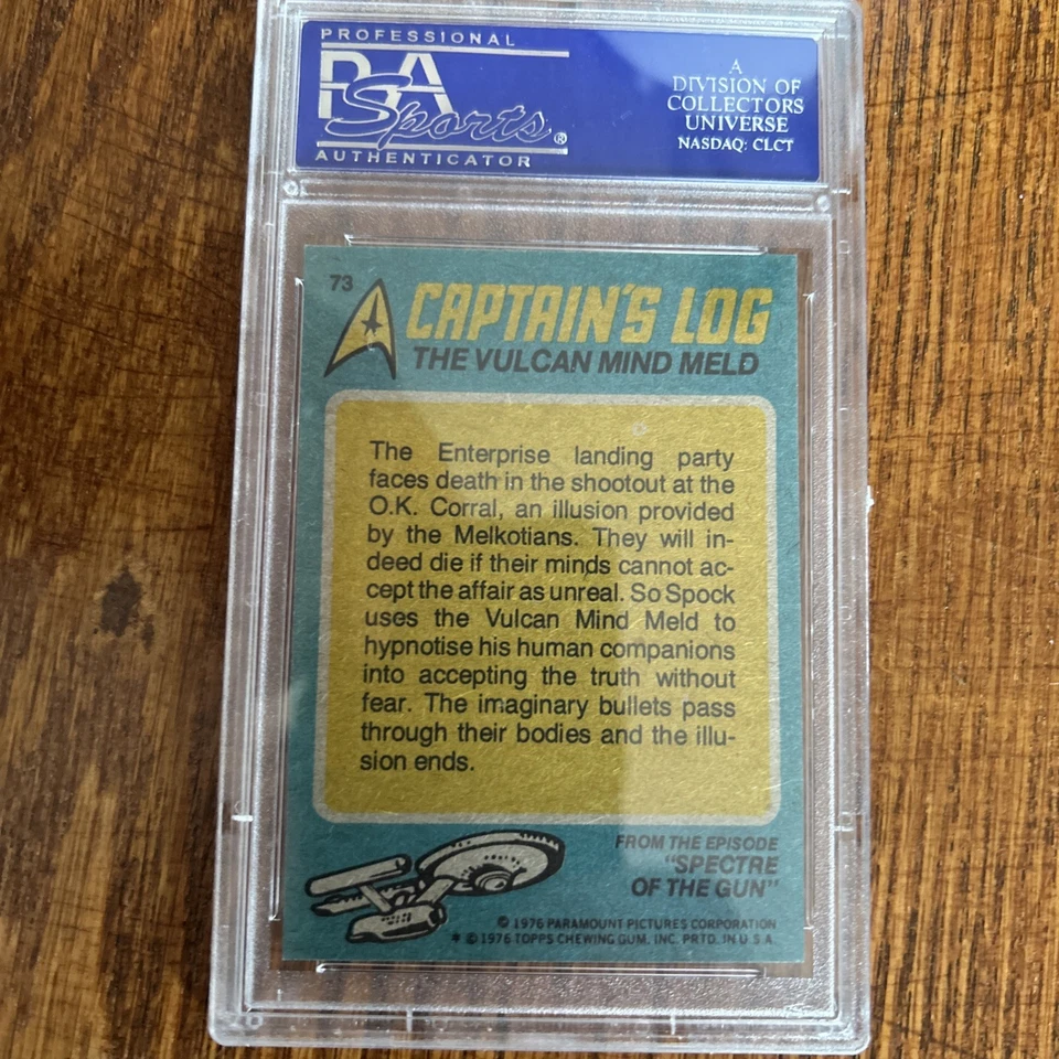 1976 Star Trek The Vulcan Mind Meld PSA 7.  No 73 - Image 3 of 3
