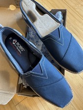 Bobs By Skechers 8 Womens Navy Chill Luxe Traveler Sport Casuals 33382 New Light