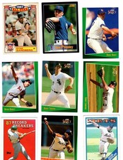 9 classic baseball cards including Ryne Sandberg and Mark McGwire