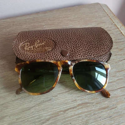 Vintage B&L Ray-Ban Gatsby Style 2 W1517 USA Tortoise G-15 Sunglasses + Case - Image 1 of 4
