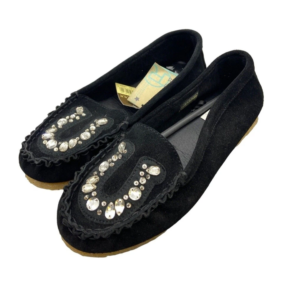 Zapatos Roper para mujer 9,5 gamuza cuero herradura estrás mocasín occidental nuevos Foto 2 de 4