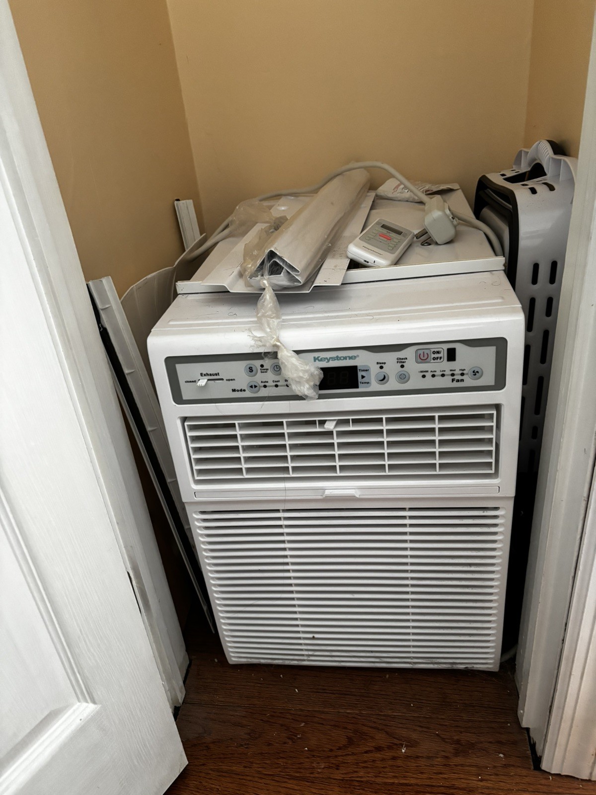 Keystone 8,000 BTU Slider Window Air Conditioner and Dehumidifier, 115V Air C...