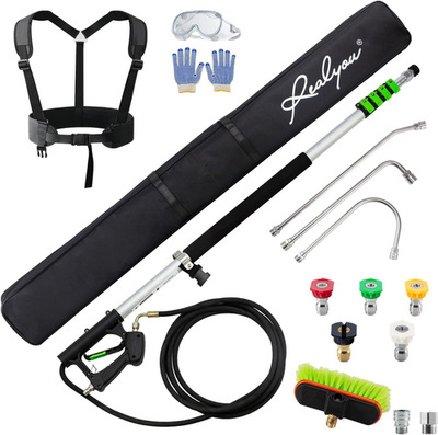 #ad 24 FT Pressure Washer Telescoping Wand with Pressure Washer Extension Wand Gutt $182.05