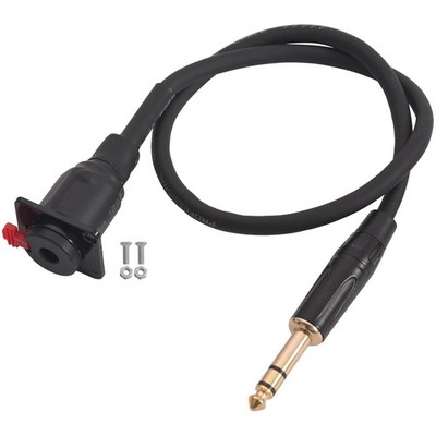 PENGLIN 50CM TRS Panel Mount Audio Verlängerungskabel, D-Typ 6.35mm Buchse auf