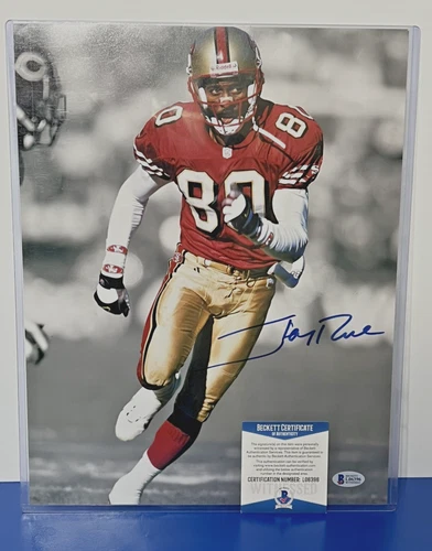 JERRY RICE Signed Autographed 11x14 Photo San Francisco 49ers BECKETT AUTHENTIC
