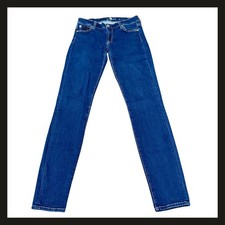 7 For All Mankind The Skinny Jeans Women  s 27 Dark Wash Stretch Denim USA EUC