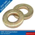 SAE Washer Extra Thick Steel Hardened Yellow Zinc Plated,