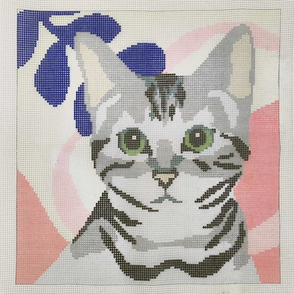 Kits de punta de aguja para adultos, kit de punto de cruz frontal de almohada con pa... Foto 3 de 4