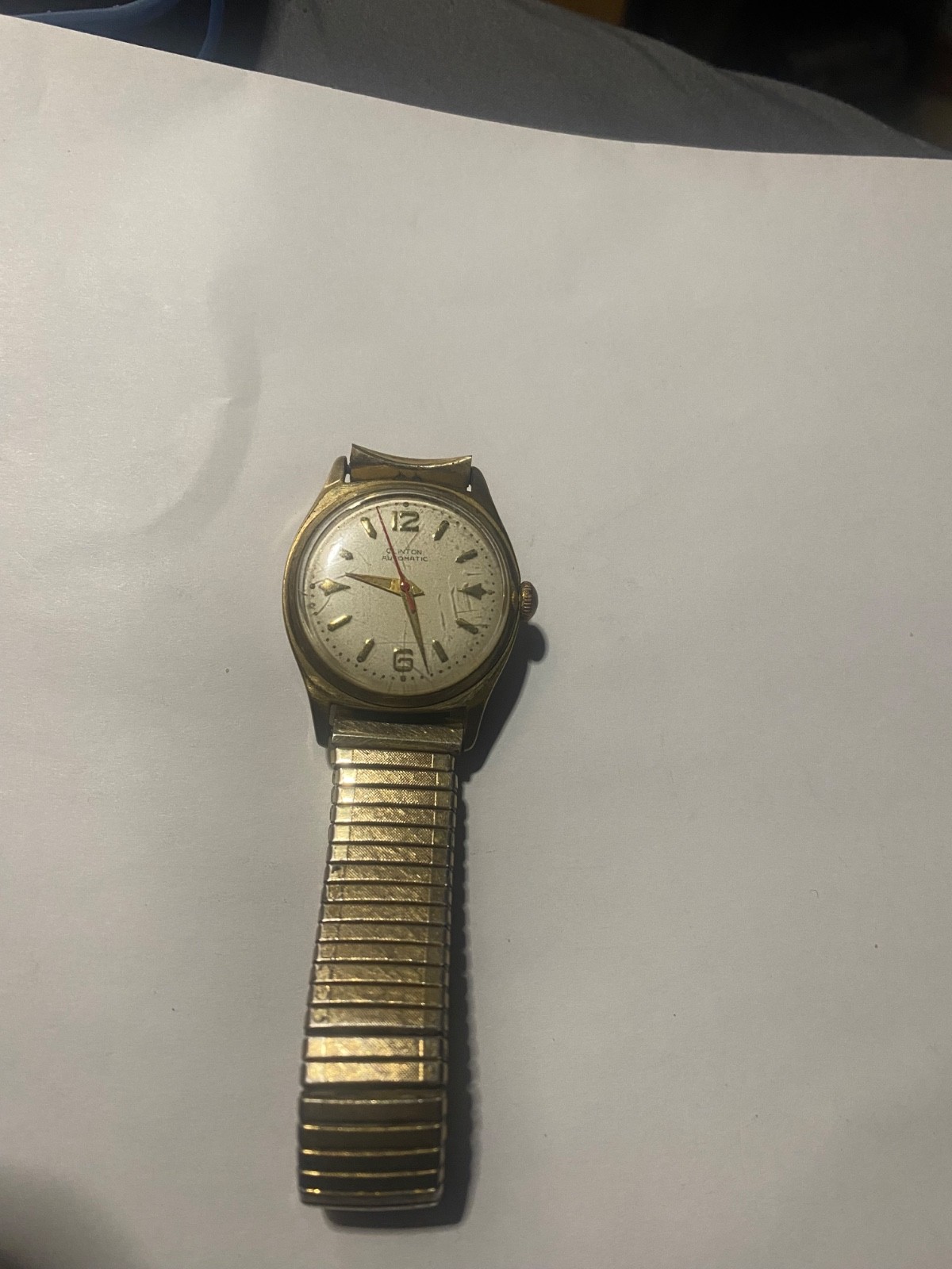 Automatic Clinton Red Watch Second Arrow Wrist 17 jewels Vintage Hand - VintageWatches.PK Automatic Clinton Red Watch Second Arrow Wrist 17 jewels Vintage Hand - vintagewatches.pk