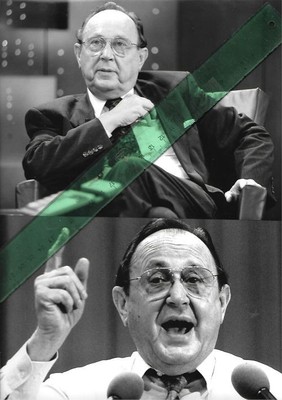 2x Foto Politiker HANS DIETRICH GENSCHER - Pressefoto Vintage FDP  Außenminister