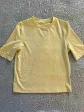 WONDER NATION Boys S 6-7 Short Sleeve Rash Guard Shirt   Yellow