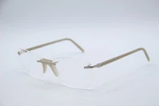 NEW ANDY WOLF FENN COL. C BEIGE GUNMETAL AUTHENTIC FRAMES EYEGLASSES 57-18