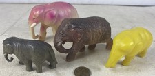 4 Vintage Elephants Celluloid
