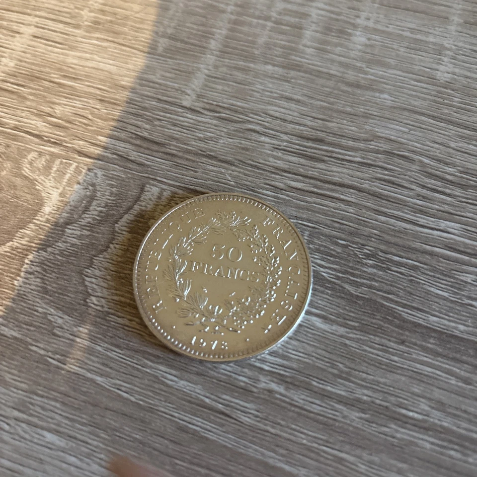 Pièce de 50 Francs Hercule 1978 - Argent - Très bel état - Photo 1/2