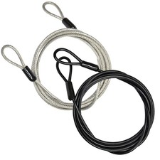 100cm/3.3ft 3mm Outdoor Travel Security Cable Lockbraided Steel Coated Safety Ca