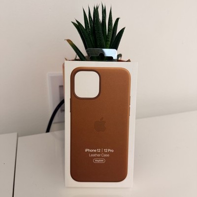 New Apple iPhone 12 / 12 Pro Leather MagSafe Case Saddle Brown MHKF3ZM/A
