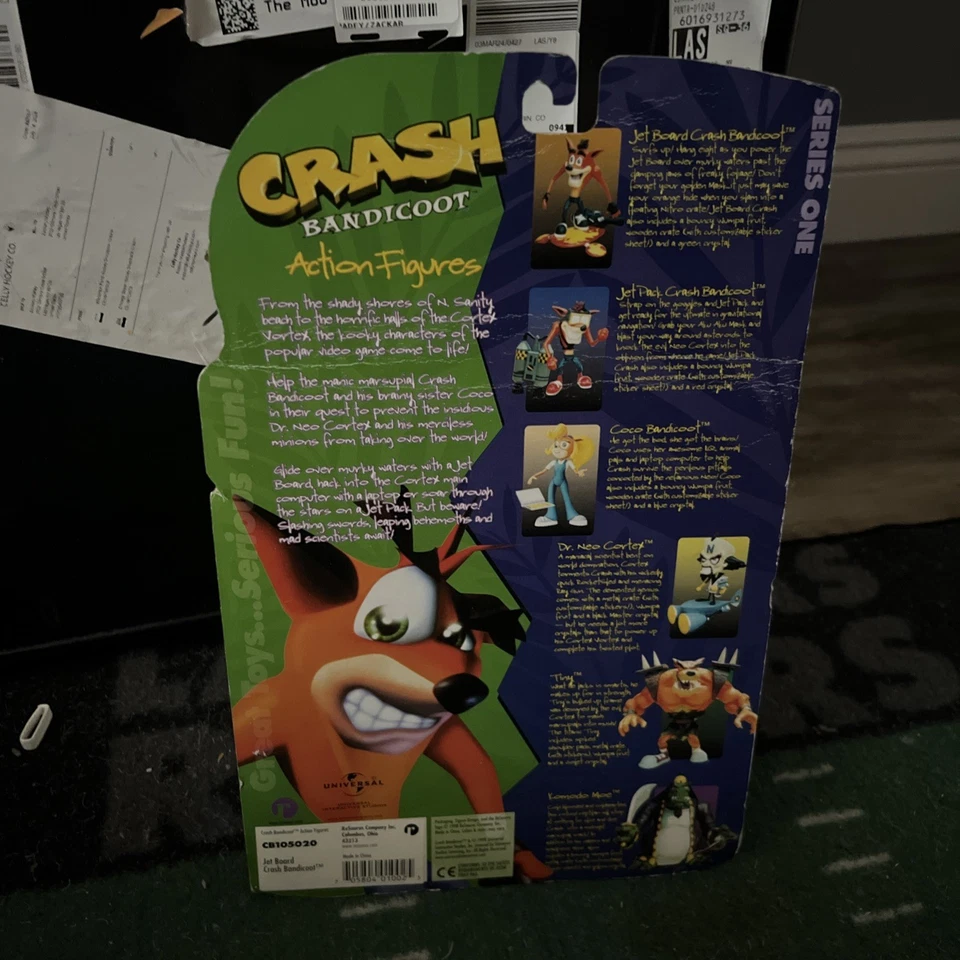 Figura de acción Crash Bandicoot Resaurus Toy 1998 PlayStation Universal Figurine Foto 2 de 4