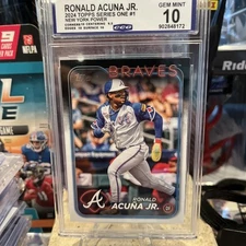 Ronald Acuna Jr. 2024 Top Series One New York Power Braves. Gem Mint 10 🔥🔥🔥