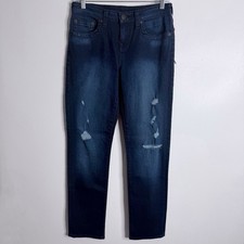 NWT True Religion Boys Geno Slim Jeans Stonewall Wash 16 X 30 Distressed Stretch