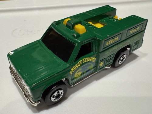 Vintage Rare Hot Wheels Forest Service Truck 1974 Green Blackwall Malaysia Car