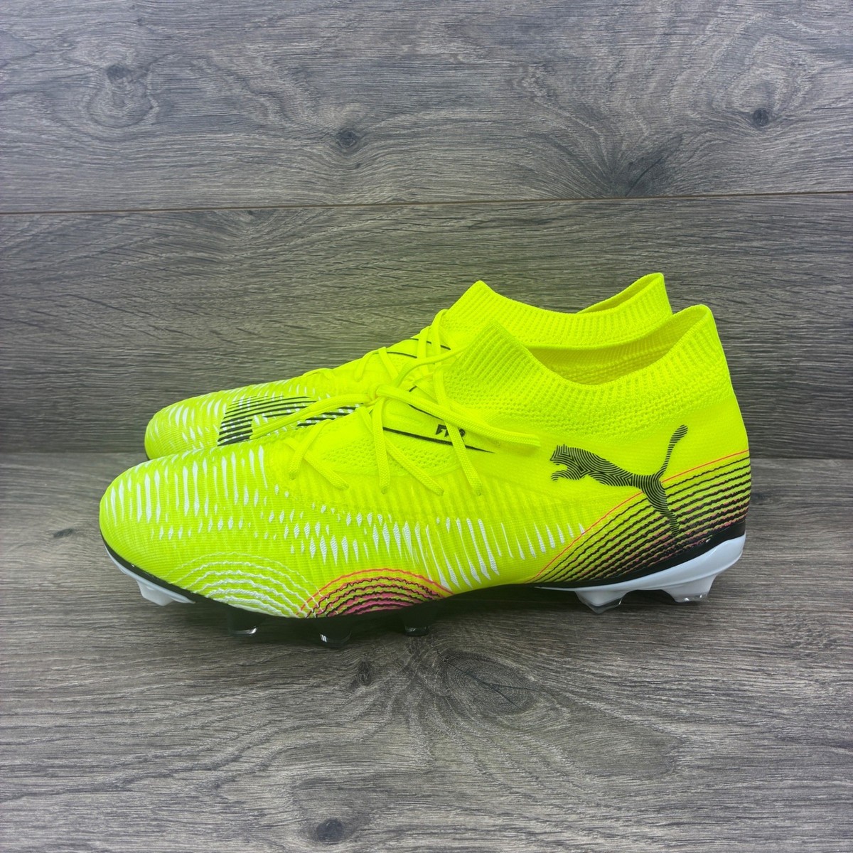 Puma Future 8 Soccer Cleats Yellow FG/AG Mens Size 9 Neon Boots