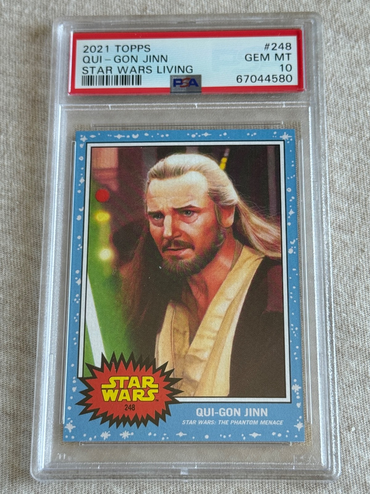 2021 Topps Star Wars Living Set /2470 Qui-Gon Jinn #248 PSA 10 GEM MT