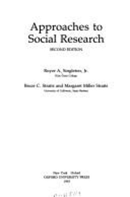 Approaches to Social Research Hardcover