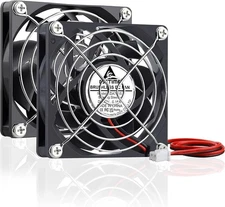 GDSTIME 70mm x x 15mm 12v Brushless DC Cooling Fan 2Pin 2-Pack 
