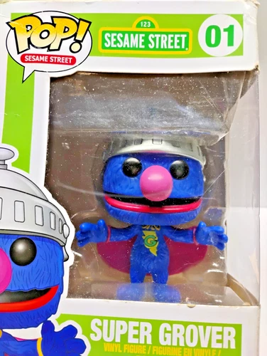 SESAME STREET , SUPER GROVER, 01, BY FUNKO POP, NIB !!            (C1