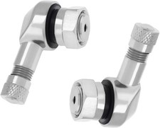 2 Pcs 90 Degree Tire Valve Stems Aluminum Alloy Wheel Valve Ste Color Silver
