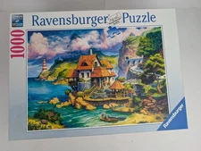 Ravensburger Puzzle THE CLIFF HOUSE, 1000 Pieces, Landscape Artworld 2019 EUC