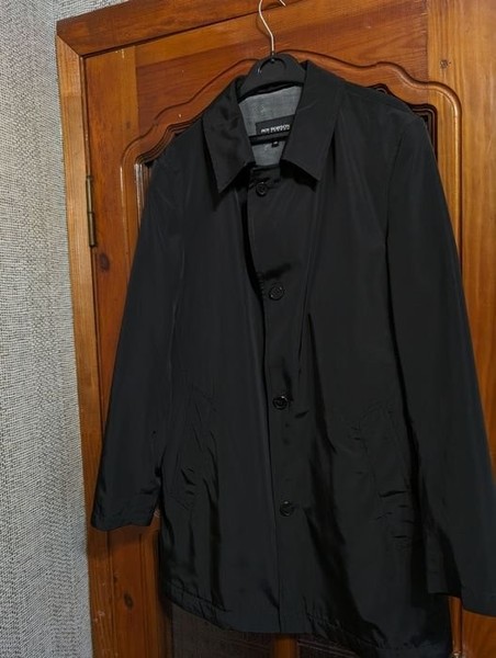 Men Roy Robson Trench Coat Black 38