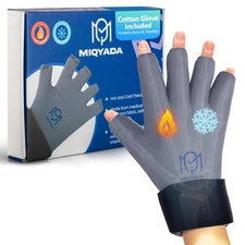 Hot & Cold Ice Glove for Women Man – Reusable Hand Ice Pack Gloves Wrap for F...