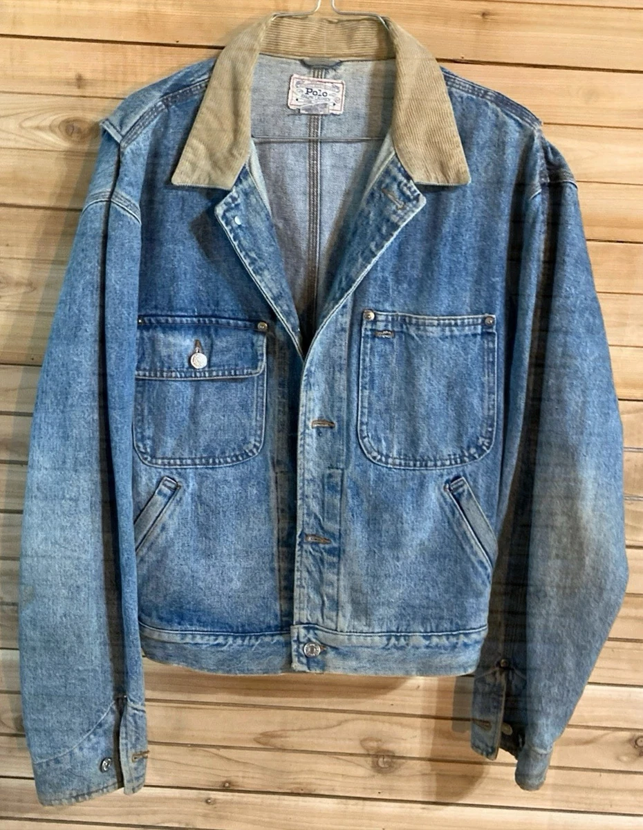 vintage polo ralph lauren denim jacket products for sale | eBay