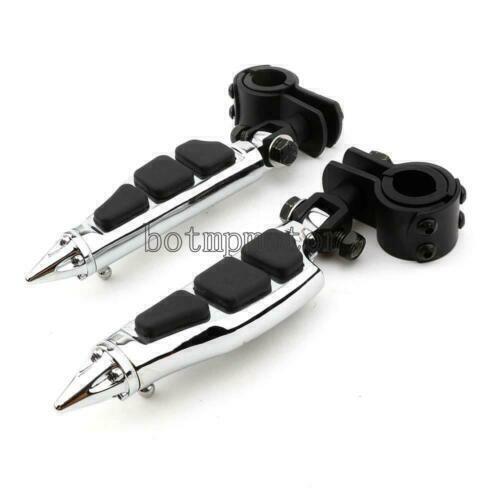 Motorcycle Highway Foot Pegs 1-1/4" Mount for Kawasaki Vulcan 800 900 1500 1600 - Picture 1 of 5