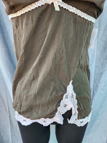 Rene Rofe Lingerie Top Lace Brown Pink NWT Womens Size 6 Medium M - Picture 3 of 9