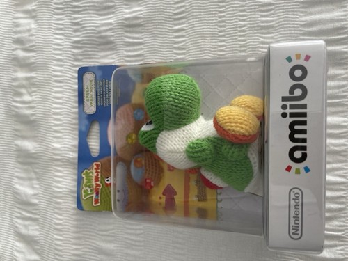 Nintendo Mega Green Yarn Yoshi Amiibo Figure Woolly World - Picture 7 of 7