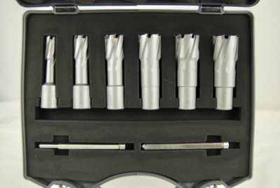 BLUEROCK 6 Piece Set 1-3/8'' Tungsten Carbide Tip (TCT) Annular Cutter Broach Bit